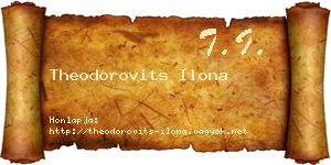 Theodorovits Ilona névjegykártya
